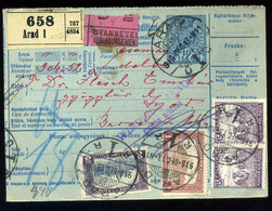 92704 ARAD 1918. Csomagszállító Budapestre Küldve  /  ARAD 1918 Parcel Postcard To Budapest - Colis Postaux