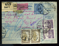 92705 ARAD 1918. Csomagszállító Budapestre Küldve  /  ARAD 1918 Parcel Postcard To Budapest - Paketmarken