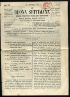 91279 AUSZTRIA Lombard Velence , Velence 1856. Komplett újság, Hírlap Bélyeggel, Szép Darab! - Briefe U. Dokumente
