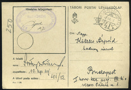 91273 II. VH 1940. Tábori Posta Levelezőlap, Báthori István 10.Honvéd Kerékpáros Zászlóalj Bélyegzéssel - Cartas & Documentos