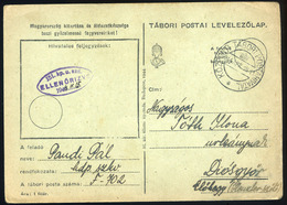 91268 II. VH 1944. Tábori Posta Levelezőlap, 151. Kp. (kerékpáros) U.szd. Bélyegzéssel - Used Stamps