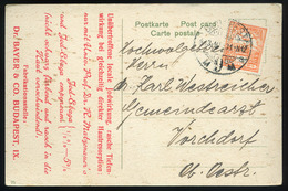 91255 1913. Dr Bayer Képeslap, Reklám Nyomással, Céglyukasztásos Bélyeggel - Used Stamps
