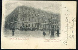 91297 BUDAPEST 1900. Erzsébet Nőiskola, Régi Képeslap, Krajcár-turul Vegyes Bérmentesítéssel  /  BUDAPEST 1900 Erzsébet  - Usado