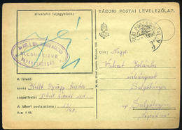 91275 II. VH  1940. Tábori Posta Levlap, I. Hgy,Honv. Híradó Század. Század Bélyegzéssel  /  WW II. 1940 APO P.card I. H - Used Stamps