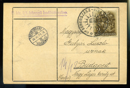 92839 BEREGSZÁSZ  1938. Visszatérés Levlap, M.kir. I/1 Könnyű Hadioszlop Bélyegzéssel Budapestre  /  BEREGSZÁSZ 1938 Mil - Used Stamps