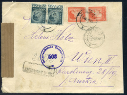 91381 ROMÁNIA 1947. Ajánlott, Inflációs Levél Ausztriába Küldve, Cenzúrázva - Covers & Documents