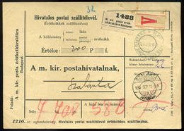 91362 BUDAPEST 1930. Hivatalos Postai Szállítólevél Szalántára Küldve - Used Stamps