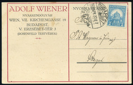 91061 BUDAPEST 1928. Régi Céges Levelezőlap, Adolf Wiener  Nyakkendőgyár - Used Stamps