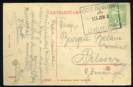 90988 LŐCSE 1914. Képeslap, Szép Pályaudvari Bélyegzéssel - Used Stamps