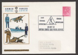 1972  Joint Services Expedition To Chagos Archipelago  Souvenir Cover  2½d. Machin - Brieven En Documenten