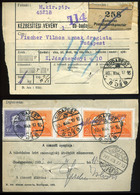 91427 BUDAPEST 1933. Kizárólag Budapesten Használt Helyi Csomagszállító Arcképek Négybélyeges Bérmentesítéssel - Used Stamps