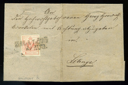 92988 ZALALÖVŐ 185.. 3Kr. Gravurtype Levélen Szép Bélyegzéssel -Alsólendva-Letenye.   /  ZALALÖVŐ 185... 3kr Gravurtype  - Usati