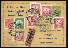 91124 KASSA 1933. Expressz, Kiegészített Díjjegyes Levlap Budapestre Küldve , Dr Topitzer Aladár - Covers & Documents