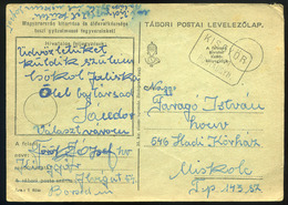 91239 KISGYŐR 1944. Tábori Posta Levlap, Postaügynökségi Bélyegzéssel - Gebruikt