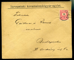 92692 SÁROSPATAK 1899.  Kovamalomkőgyár-Egylet, Régi Céges Boríték - Used Stamps