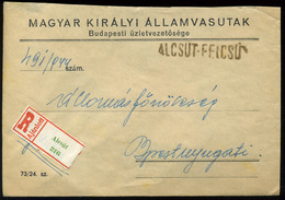 76230 ALCSÚT 1944. Ajánlott Levél , Kossuth 2*50f-rel, Vasúti Bélyegzéssel Budapestre Küldve - Used Stamps