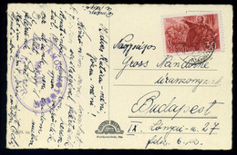 92138 1944. Képeslap Apatinról  'SZAMOS MOTOROS M.F.T.R.' Hajó Bélyegzéssel Budapestre - Used Stamps