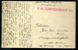 92082 K.u.K. HADITENGERÉSZET I. VH .1917.Torpedó Fotós Képeslap, Torpedoboot  VIII Bélyegzéssel - Used Stamps