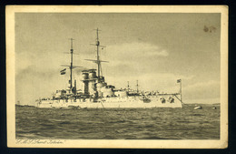 92132 K.u.K. HADITENGERÉSZET I. VH .1916.Szent István Hadihajó ,'K.u.K. KRIEGSMARINE' + 'K.u.K. Marinetelegraphenstation - Gebruikt