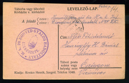 92044 I.VH 1915. Tábori Posta Lap  20. Honvéd Gyalog Hadosztály Lelkészete Bélyegzéssel - Used Stamps