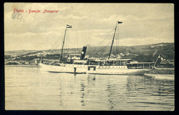 92239 FIUME 1908. Dampfer Hungaria, Régi Képeslap , Régi Képeslap - Croazia