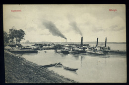 92191 GÖNYŰ 1913. Hajókikötő, Régi Képeslap - Ungheria