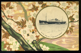 92168 JAPÁN M.S. Terukuni Maru Hajó, Régi Képeslap - Autres & Non Classés