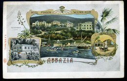 92172 AUSZTRIA ABBAZIA 1905. Cca. Wiener Heim Pension , Litho Reklám Kártya, (képeslap Méret) - Altri & Non Classificati