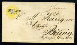 92979 NÉMETORSZÁG BRANDENBURG 1861. Ruhland, Díjjegyes Boríték Bösingre (Pozsony Vármegye) Magyarországra Küldve. Szép é - Other & Unclassified