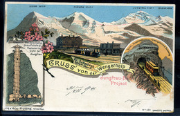 92907 SVÁJC 1898. Wengernalp  Litho Képeslap  /  SWITZERLAND 1898 Wengernalp Litho Vintage Pic. P.card - Otros & Sin Clasificación