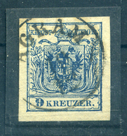 91154 AGRAM 1850. 9kr Szép Bélyegzés  /  AGRAM 1850 9kr Nice Pmk - Used Stamps