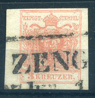 91221 ZENGG 1850. 3kr Szép Bélyegzés  /  ZENGG 1850 3kr  Nice Pmk - Used Stamps