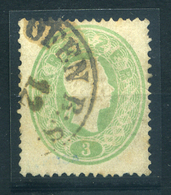 91161 OFEN  1861. 3kr OFEN B.S: Ritka Bélyegzés - Used Stamps