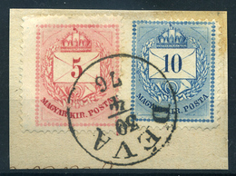 91230 DÉVA 1876. 10Kr + 5kr Szép Bélyegzés  /  DÉVA 1876 10 Kr + 5 Kr Nice Pmk - Used Stamps