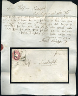 91582 SOPRON 1863. Levél 5kr , Héber Nyelvű Tartalommal Ausztriába Küldve  /  SOPRON 1863 Letter 5 Kr Judaica - Storia Postale