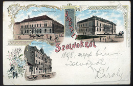 91465 SZOLNOK 1898. Litho Képeslap  /  SZOLNOK 1898 Litho Vintage Pic. P.card - Hungary