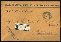 91148 AUSZTRIA LENGYELORSZÁG I.VH  1918. Ajánlott Levél EP Radom Budapestre Küldve  /  AUSTRIA POLAND WW I. 1918 Reg. Le - Storia Postale