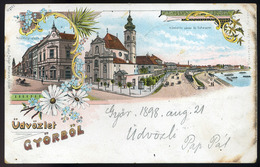 91449 GYŐR 1898. Litho Képeslap  /  GYŐR 1898 Litho Vintage Pic. P.card - Ungheria