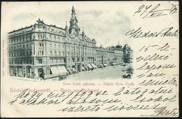 91525 BUDAPEST 1897. New York Palota Régi Képeslap  /  BUDAPEST 1897 New York Palace Vintage Pic. P.card - Hungría