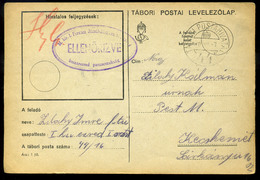 92522 II. VH  1940. Tábori Posta Levlap, Ferencz József Jászkun Huszárezred Bélyegzéssel  /  WW II. 1940 APO Card Franz  - Gebraucht