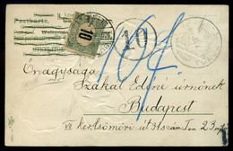92519 TORONTÁLTORDA / Торда  1906. Képeslap Budapestre Küldve, Portózva  /  TORONTÁLTORDA 1906  Vintage Pic. P.card To B - Used Stamps