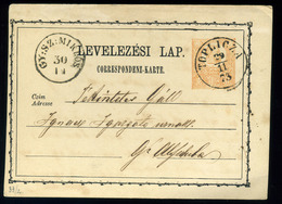 92599 TOPLICA / Toplița Mureșului  Díjjegyes Levlap,szép Bélyegzéssel (250p)  /  TOPLICA Stationery P.card Nice Pmk (250 - Usati