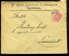 92605 NAGYKIKINDA 1896. Céges Levél, 5kr Temesvárra Küldve  /  NAGYKIKINDA 1896 Corp. Letter 5kr To Temesvár - Used Stamps
