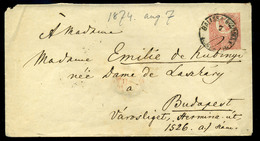 92607 BALASSAGYARMAT 1874. Díjjegyes Boríték Budapestre Küldve  /  BALASSAGYARMAT 1874 Stationery Cov To Budapest - Usati