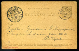92611 GÖDI - SZÖD 1900. Díjjegyes Levlap Budapestre Küldve - Used Stamps
