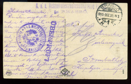 92625 BRASSÓ 1915.12.31.! I.VH Képeslap Szép Tábori Posta Bélyegzéssel Szombathelyre - Used Stamps