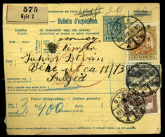 92562 GYŐR 1923. Csomagszállító Szegedre Küldve  /  GYŐR 1923 Parcel Postcard To Szeged - Gebraucht