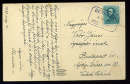 92632 BERKENYE 1939. Szokolya Képeslap, Postaügynökségi Bélyegzéssel - Used Stamps