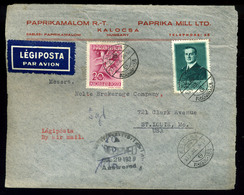 92679 KALOCSA 1935. Céges, Köznapi Légi Levél Az USA-ba Küldve - Used Stamps