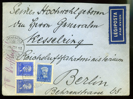 92678 MÁTYÁSFÖLD 1935. Légi Levél Arcképek Bélyegekkel Berlinbe Küldve - Used Stamps